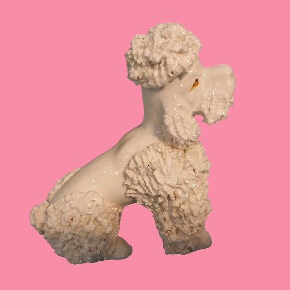 Vintage Spaghetti Noodle Poodle Dog Figurine Larger 5” - Picture 4 of 8
